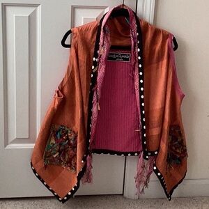 Phunkee Atlanta Threadz artisan crafted boho chic vest measurements below